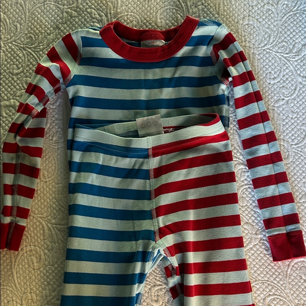 Hanna Andersson Red and Blue Striped Pajama Set